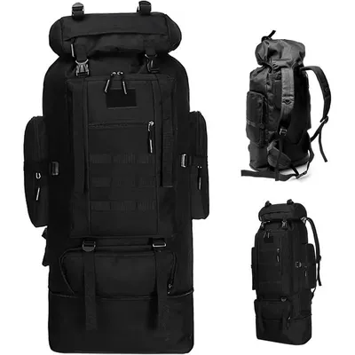 Produktbild von 100L Taktischer Rucksack, Camping-Wanderrucksack, Extra großer Wanderrucksack, Tagesrucksack zum Wandern, Sportrucksack, Sporttaschen