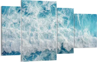 Produktbild von Bild auf Leinwand - Leinwandbild - Meer Welle Ozean - 120x70cm - Wand Bild - Wanddeko - Wandbilder - Leinwanddruck - Bilder - Kunstdruck - Wanddekoration - Leinwand bilder - Wandkunst - DL120x70-4067