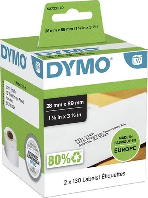 Immagine prodotto di Rotolo di etichette Dymo 99010 28 x 89 mm LabelWriter™ Bianco Nero (6 pezzi)