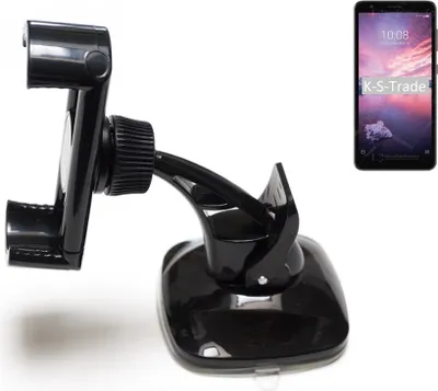 Produktbild von K-S-Trade kompakte Handy-Halterung Windschutzscheibe kompatibel mit ZTE Blade A3 Joy Armaturenbrett schwarz Autohalterung KFZ Halter