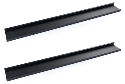 Produktbild von Bilderleiste - 100 x 10 cm - Schwarz - MDF - PVC - matt - 2er Set