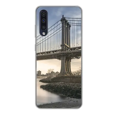 Produktbild von MuchoWow® Handyhülle Schutzhülle Hülle für Samsung Galaxy A50 New York - Fluss - Brücke Silikon Softcase Handy Hülle - Mobiltelefonhülle
