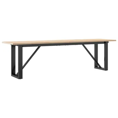 Produktbild von vidaXL Couchtisch O-Gestell 160x40x45 cm Massivholz Kiefer & Stahl