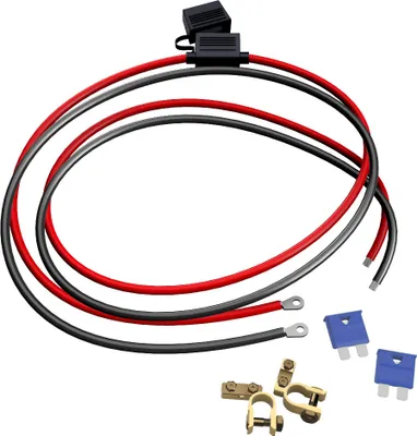 Produktbild von Offgridtec 1,5m 4mm² Batteriekabel M8 mit Flachsicherungshalter, 15A Sicherung und Polklemmen