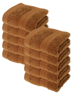 Produktbild von Julie Julsen BIO Gästetuch 10er Set 30x50 Schokobraun