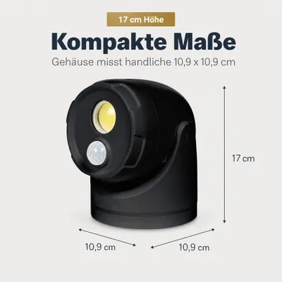 Image de Lampe d'extérieur à LED sur piles, projecteur, détecteur de mouvement, piquet de fixation, piles, noir