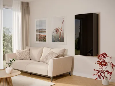 Produktbild von Schwarz Hängeschrank 120x60x34 cm 2 Türen Hochglanz Tip-On Flur Wohnzimmer