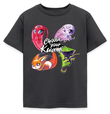 Produktbild von Spreadshirt Miraculous Choose Your Kwami Kinder T-Shirt, 98/104 (3-4 Jahre), Dunkelgrau