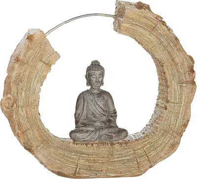 Zdjęcie produktu dla GILDE Poly Skulptur "Buddha" VE 2 braun/beige,m. grau/braunem Buddha