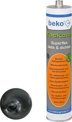 Produktbild von beko Tackcon 310 ml dunkelgrau Superflex klebt & dichtet 240 310 7