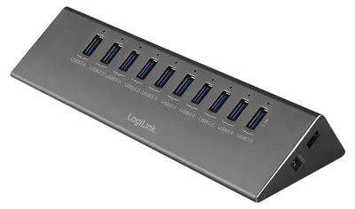 Produktbild von LogiLink USB 3.0-Hub 10 Port Aluminium