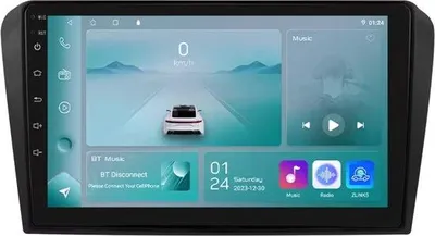 Immagine prodotto di Autoradio con Bluetooth – CarPlay – Per Mazda 3 (2004–2009) – Compatibile con Apple e Android – Stereo – Sistema di navigazione – Serie S