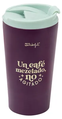 Thermobecher 370 ml, doppelwandig, Edelstahl, bunt