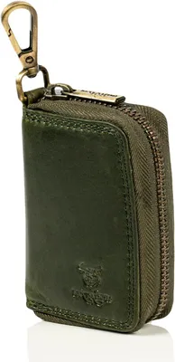 Produktbild von MATADOR BARI Schlüsselmäppchen aus Leder mit Geschenkbox, RFID Schlüsseletui Damen, Autoschlüssel Hülle, Kartenfach, Karabiner Luxus Etui Premium Set!