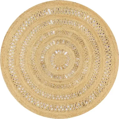 Produktbild von Teppich Handgefertigt Geflochten Jute 150 cm