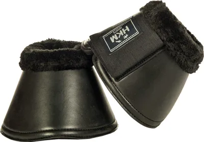 Produktbild von HKM Hufglocken Isa aus Kunstleder, Springglocken, Glittereffekt, schwarz, Größe S