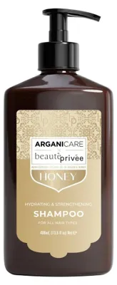 Image de Arganicare, Shampooing pour cheveux à l'huile d'argan et au miel, hydratant et revitalisant, 50 ml