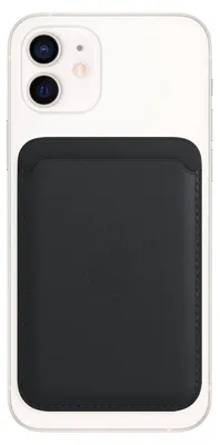 Produktbild von Apple iPhone Leather Wallet Lederhülle Kartenfach mit MagSafe midnight blau