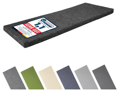 Produktbild von Garronda Bankauflage 100x40 cm ca. 4 cm dick Sitzkissen Outdoor für Gartenbank und Hollywoodschaukel Polster Auflage für Sitzbank wasserabweisend UV-beständig mit Bändern GD-0220 Schwarz