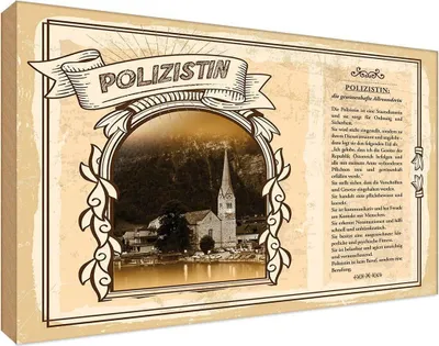 Produktbild von vianmo Holzschild 12x18 cm Polizist Beruf Arbeit