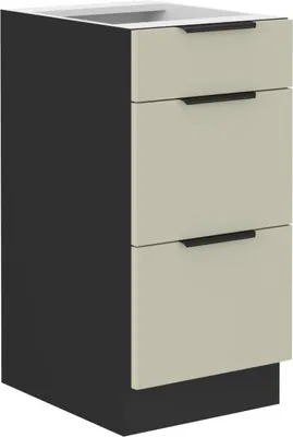 Obrázek produktu pro Šuplíková skříňka AGAFIJA - šířka 40 cm, cashmere / černá