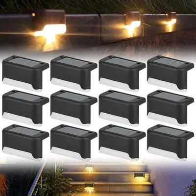 Produktbild von Solarbetriebene Außenleuchten, wasserdicht, für Gärten, Terrassen und Wege, warmweißes Licht, auch für Balkone und Zaunabschnitte.