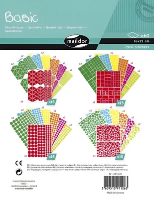 Image de Maildor Sticker, Basic, 16x21cm,assorti géom.