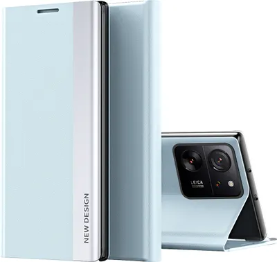 Produktbild von Hülle für Xiaomi 13T /13T Pro /Redmi K60 Ultra Leder PolyurethanKlapphülle Schutzhülle mit Standfunktion Blau