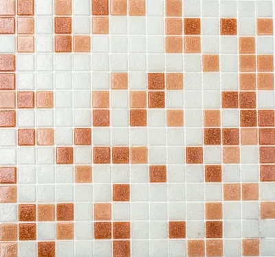Produktbild von Mosani MOS52-1002, Mosaik, Glas, Weiß, Braun, Indoor, Rechteck, 327 mm