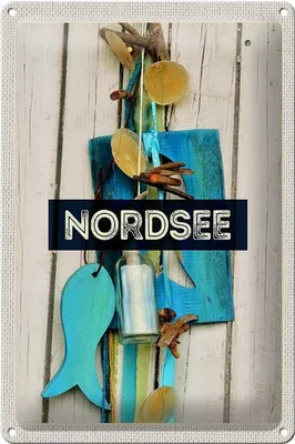 Produktbild von Blechschild Reise 20x30cm Nordsee Anhänger Fisch