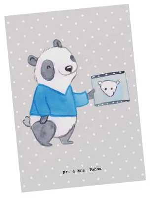 Produktbild von Mr. & Mrs. Panda Postkarte Facharzt für Radiologie Herz - Grau Pastell - Geschenk, Ansichtskarte, Ansichtskarten, Postkarten, bildkarte, Grußkarte