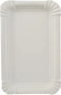 Produktbild von 2000 tradingbay24 Teller, Pappe [ff] eckig 10 cm x 16 cm weiss tbU95640 Einewgteller Pappteller