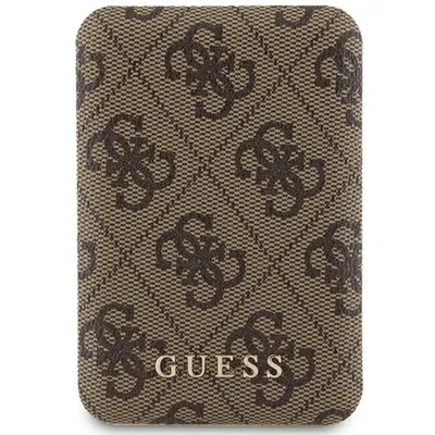Produktbild von Guess 4G Leder Metall Logo MagSafe - Induktion Power Bank 5000 mAh 15W MagSafe (braun)