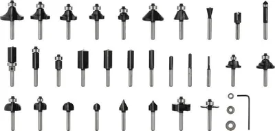 Produktbild von PRO Fräser- Set, gemischt, Schaft 6 mm, 30-tlg