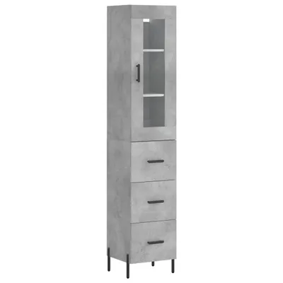 Produktbild von Highboard Betongrau 34,5x34x180 cm Holzwerkstoff