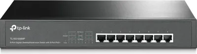 Obrázek produktu pro TP-Link TL-SG1008MP, Nespravované, Gigabit Ethernet (10/100/1000), Podpora napájení po Ethernetu (PoE), Instalace do racku