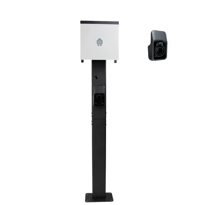 Produktbild von Wallbox Standfuß für Smappee Wallbox – Metall-Montagepfosten für 1 Ladestation, wetterfest & pulverbeschichtet, 149 cm Höhe, schwarz