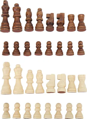 Productafbeelding van 32 stuks internationale schaakfiguren, dubbelkleurige houten figuren, speelgoed voor kindervermaak