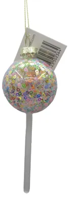 Productafbeelding van Ornament - Kerstversiering - Lolli-pop vorm - Glas - 5x5x13,5 cm