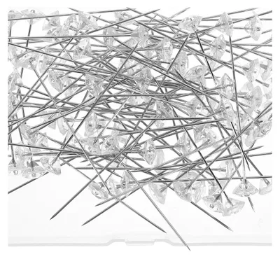 Produktbild von 100stücke Acryl Hochzeitsblumenpins Für Handwerk Transparente Blumen-stecknadeln Zum Dekorieren Von Bouquets Und Bastelarbeiten
