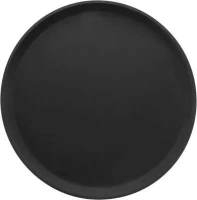 Zdjęcie produktu dla Taca CAMBRO z gumową powierzchnią antypoślizgową, okrągła, ø: 356 mm, czarna