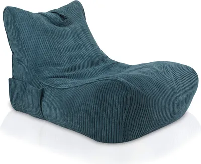 Produktbild von Ecopuf Fuzzy, Sessel Chaise Longue, Sitzsäck Bean Bag 60x80, Turkis Sz75, 60x80