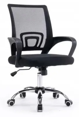 Obrázok produktu pre Ava Otočná Kancelárska Stolička, Čierna Sieťovaná, Pohodlná, Ergonomická