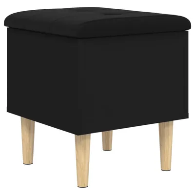 Immagine prodotto di Panca con vano portaoggetti Nero 42x42x46 cm Materiale a base di legno