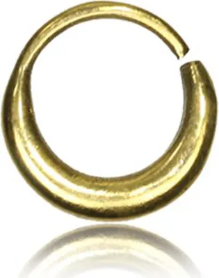 Produktbild von viva-adorno Ohr Piercing Ring Nasen Ring Messing Septum Vintage Antik Tragus Helix 1,0mm verschiedene Designs wählbar Z496,Design 5