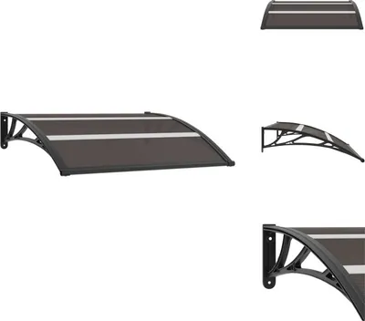Zdjęcie produktu dla vidaXL Daszek nad drzwi czarny 120×80 cm PC - Markizy