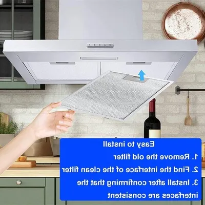 2 Stück Aluminium Dunstabzugshaubenfilter, 5-lagiger Fettfilter für die Küche, geeignet für Dunstabzugshauben und