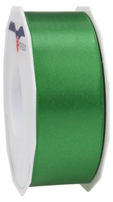 Geschenkband, Polyester, satiniert, grün, 25 m x 40 mm
