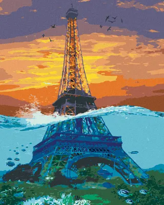 Produktbild von Zuty - Malen nach Zahlen - EIFFELTURM UNTER DEM WASSER, 40x50 cm, ohne Keilrahmen