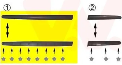 Produktbild von VAN WEZEL Zierleiste für die Tür Vorne Links Leiste passend für PEUGEOT 206 Schrägheck (2A/C) 4028427